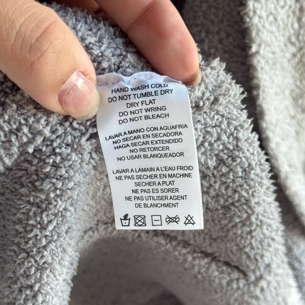 Thread & Supply Cozy Cloud Wrap Gray Cardigan | One Size Fit Most - Picture 7 of 7